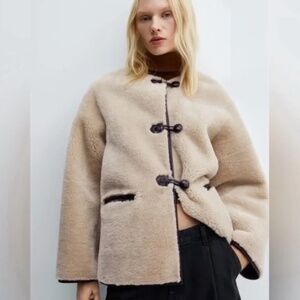 NWOT Mango Faux Fur Coat Jacket, size medium